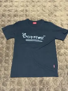 supremeブラック ロゴ 黒Tシャツ
