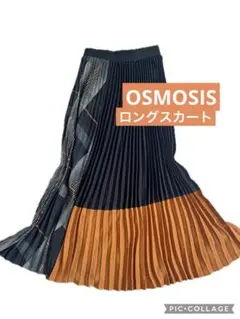 OSMOSIS オズモーシス*✭切り替えチェックプリーツスカート