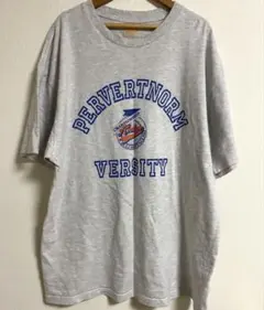 【即完売】カレッジロゴ Tシャツ グレー オーバーサイズ　FREEのサムネイル