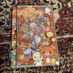 リラックマ シャカシャカアクリルノート　シール帳バインダー A6