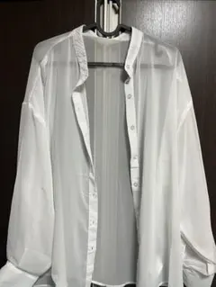 ホワイト 長袖シャツ