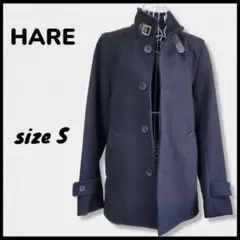美品✩ HARE　ブラック　ステンカラーコート