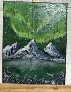 アクリル原画　✧Aurora over the lake