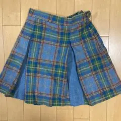 ファミリア familiar スカート 120cm チェック柄 毛 極美品
