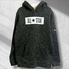 コンバース 長袖 ロゴ パーカー 裏起毛 カンガルーポケット プルオーバー 美品