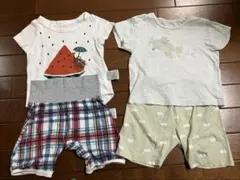 ベビーパジャマ 半袖 2点セット　一点は腹巻きパンツ　赤ちゃん本舗　薄手のサムネイル