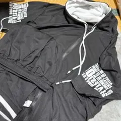 セットアップ 2XL メンズ フード付き ブラック系 おしゃれ