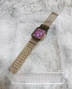 ✨アップルウォッチ 蛍光ブラック Apple Watch スケルトン バンド⭐️