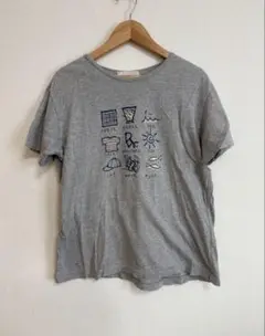 ブランシェス Tシャツ 半袖 150センチ キッズ グレー ボーイ ガール