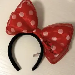 ディズニーランド リボン カチューシャ ミニーマウス