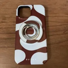 BUTGA 波模様 iPhone15ケース リングスタンド付き