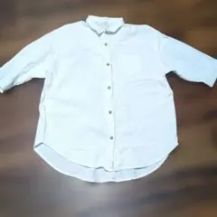 レディース3L　natural plus ホワイトボタンアップシャツ