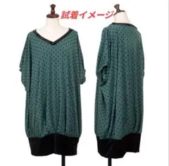 ⏰✿︎＜SUNAOKUWAHARA＞ドット柄 Vネック