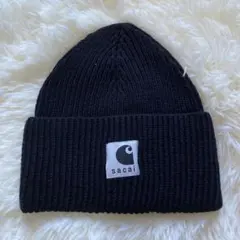 Sacai x Carhartt WIPブラック ニット帽