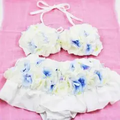 【新品送料無料！】★花びら水着(オーダーメイド) スカートブルー
