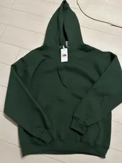 ダークグリーン フード付きパーカー　フルーツオブザルーム　L ユニセックス　新品