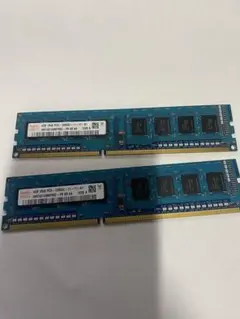 メモリ　DDR３　４ギガ×２枚