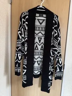 ネイティブ柄ニットカーディガン