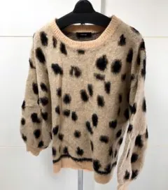 melange メラーンジュ✴︎ダルメシアン柄　レオパード柄　ニット　セーター
