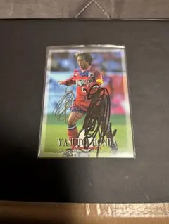 長谷川祥之 鹿島アントラーズ 1997 Jカード 直筆プリントサイン入り