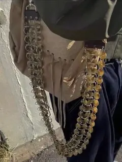 STEFAN COOKE ウォレットチェーン ブラウンゴールド