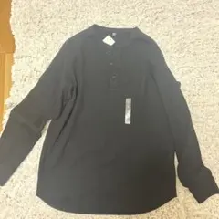 UNIQLO ヘンリーネック Tシャツ L ブラック