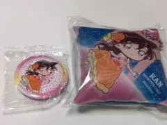名探偵コナン くら寿司 クッションチャーム 缶バッジ 工藤新一 毛利蘭