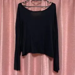 Dazy ブラック クロップド長袖Tシャツ Lサイズ