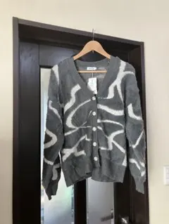 レプシム　lepsim ニュアンスガラカーディガン　グレー