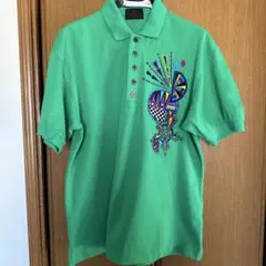 サンタフェ　santa fe 刺繍入り グリーン ポロシャツ　半袖のサムネイル
