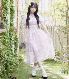 ROJITA ロジータ 花柄ロングワンピース フリル レース