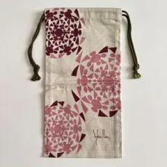新品未使用【Sybilla】巾着ポーチ 花柄(ピンク)のサムネイル