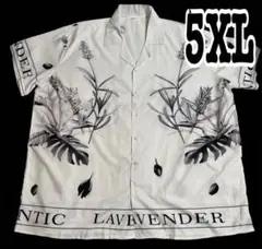 (897)5XL 花柄　オープンシャツ開襟　ゆったりサイズメンズ半袖7L ビックのサムネイル