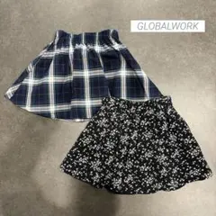 ＊値下げ＊GLOBALWORK＊インナー付きスカート＊2セット＊