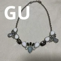 【GU 】ビジューネックレス 青のサムネイル