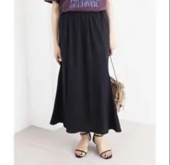 新品＊le.coeur blancバッグサテンジョーゼットパネルスカート