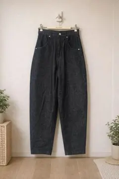 無印良品 良品計画　デニムパンツ S ワイド ゆったり ブラック　黒