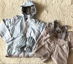 IGNIO 上下スノーウェアセット　グローブ付き