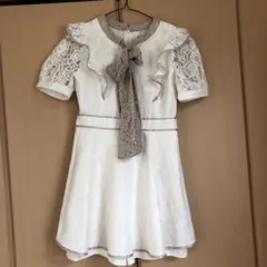 evelyn レースフリルミニワンピース