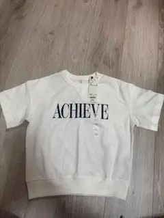 【最終お値下げ　新品・未使用】GU キッズ用ロゴTシャツ 110