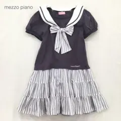専用！！メゾピアノ ロングワンピース【160】セーラー リボン ドッキング