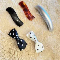 フランス製　フランス製　バレッタ　髪飾り　髪留め ５つ　ヘアピン