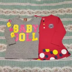 BABY DOLL 長袖トレーナー・チュニックワンピース 80cm