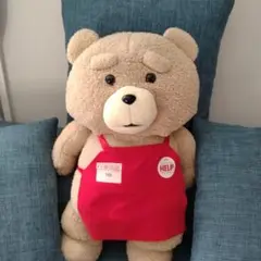 テッド ぬいぐるみ 赤いエプロン付き