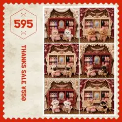 【旧作セール】パネル生地 595 ⚮ フィッティング☆犬 6柄セット