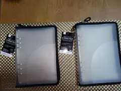 ダイソー　A5 6リングファイル 黒色　シール帳③