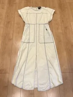 美品】PHOTOCOPIEU 半袖 ロングワンピース ベージュ 38 - メルカリ