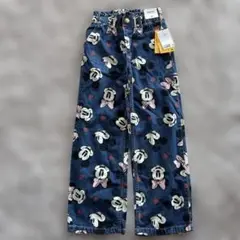 新品　H&M ミッキー ミニー　デニム　ワイドパンツ