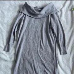 Loungedress カシミヤ混　ニットワンピース タートルネック　オフショル