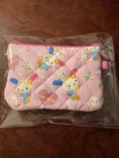 サンリオ　シークレットミニフラットポーチ　みんなのキルトシリーズ　ウサハナ